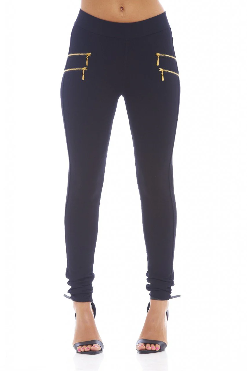 High Waisted Zip Pants - Image 3