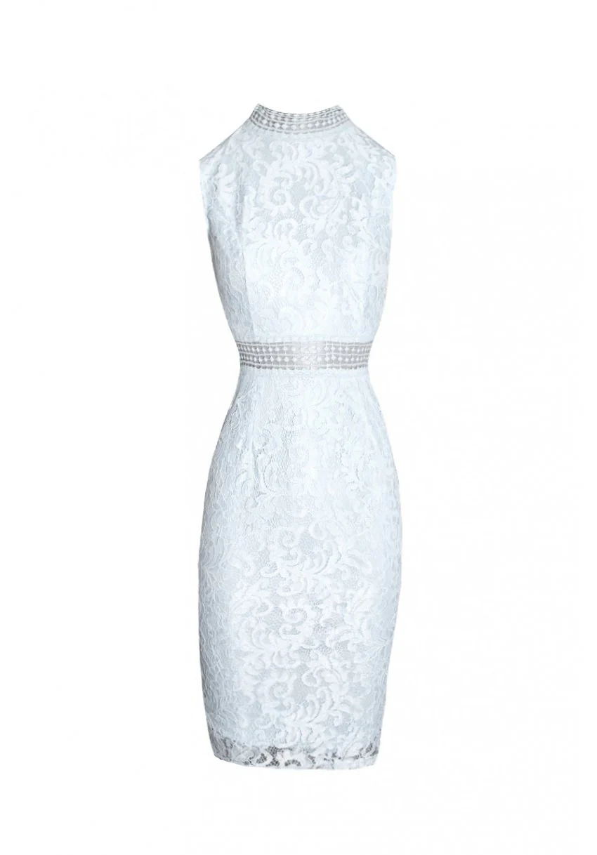 Ice Blue Lace Midi Dress - Image 4