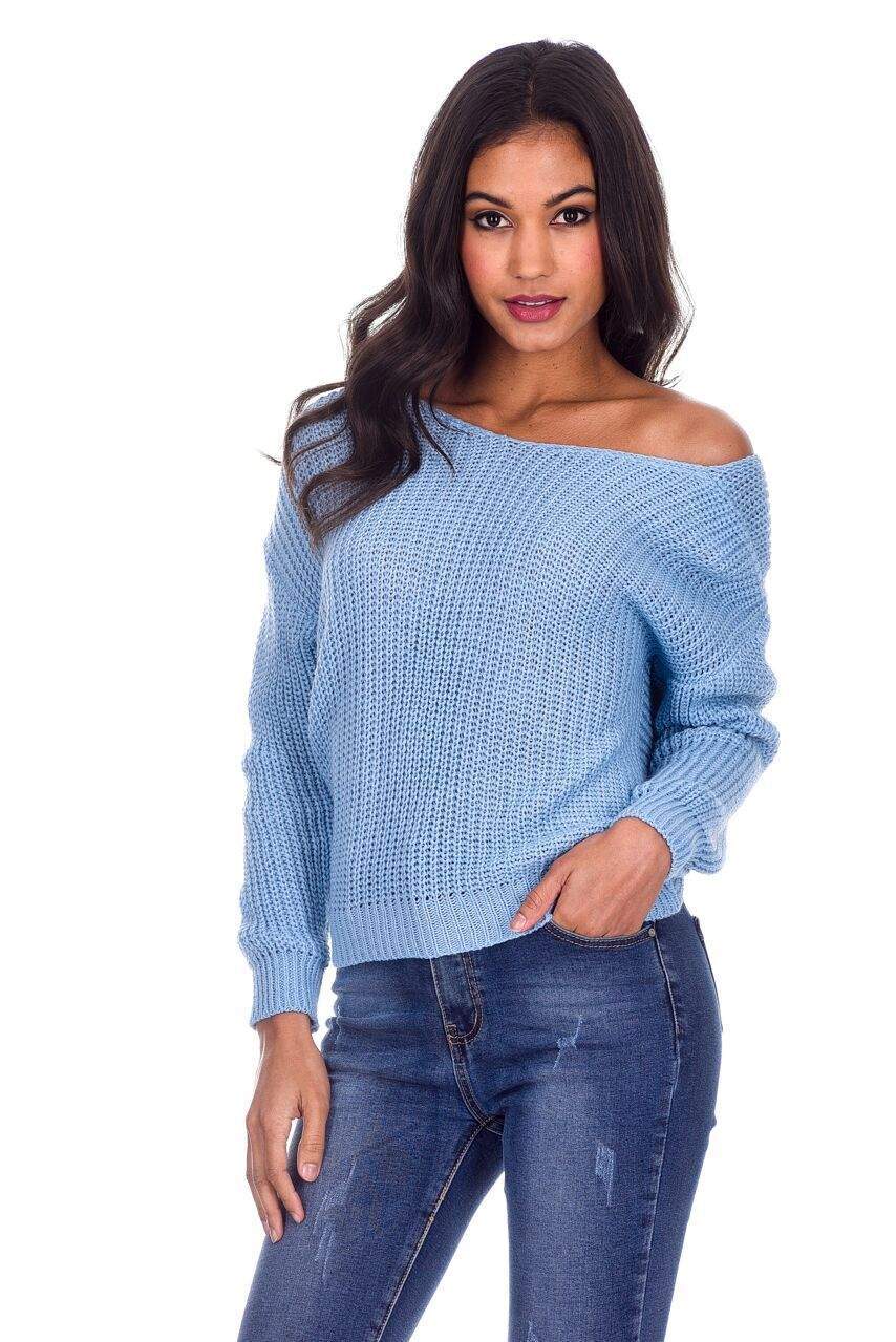 Ice Blue Reversible Twist Knot Jumper - Image 5