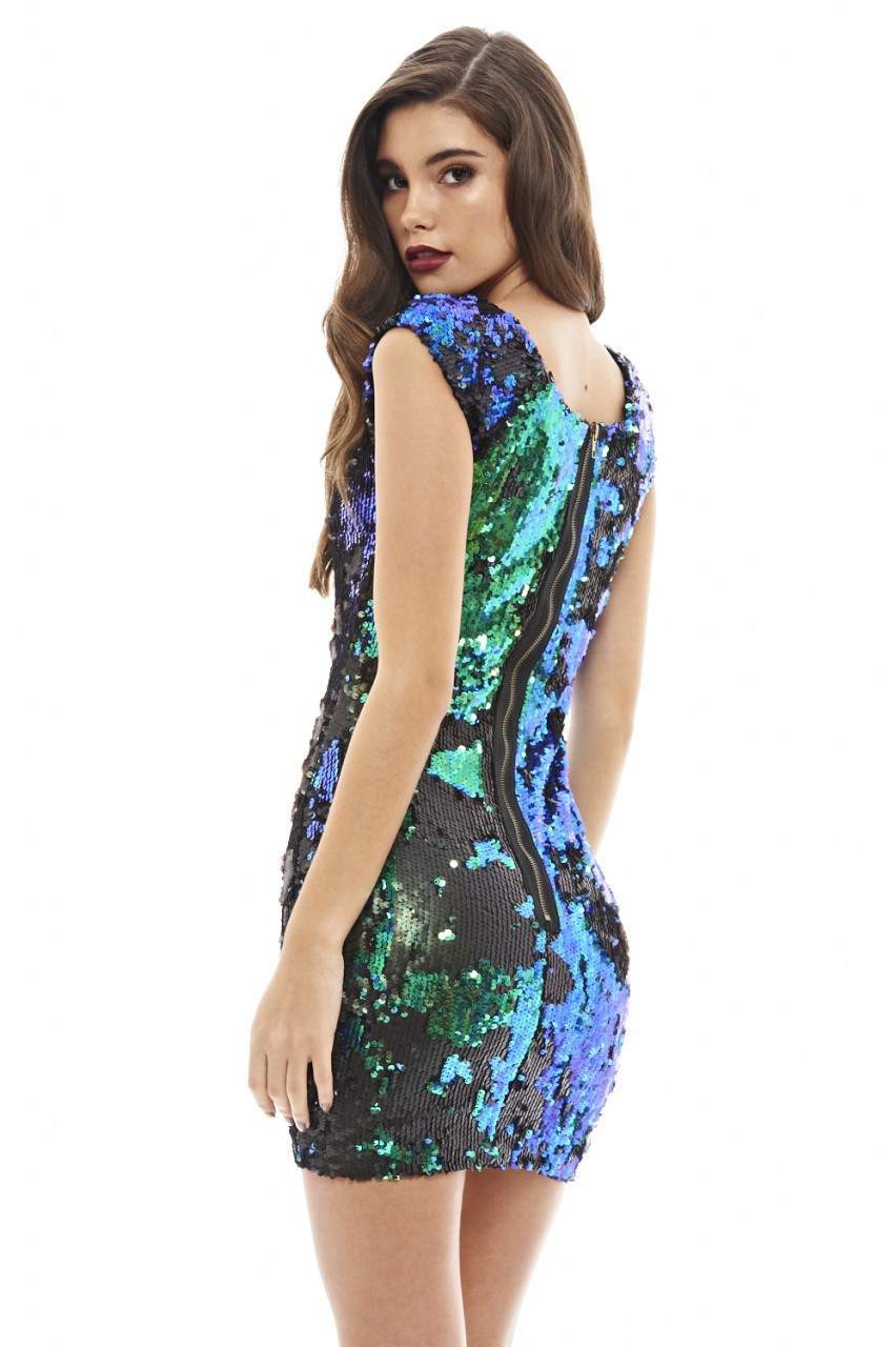 Iridescent Sequin Bodycon Dress - Image 4