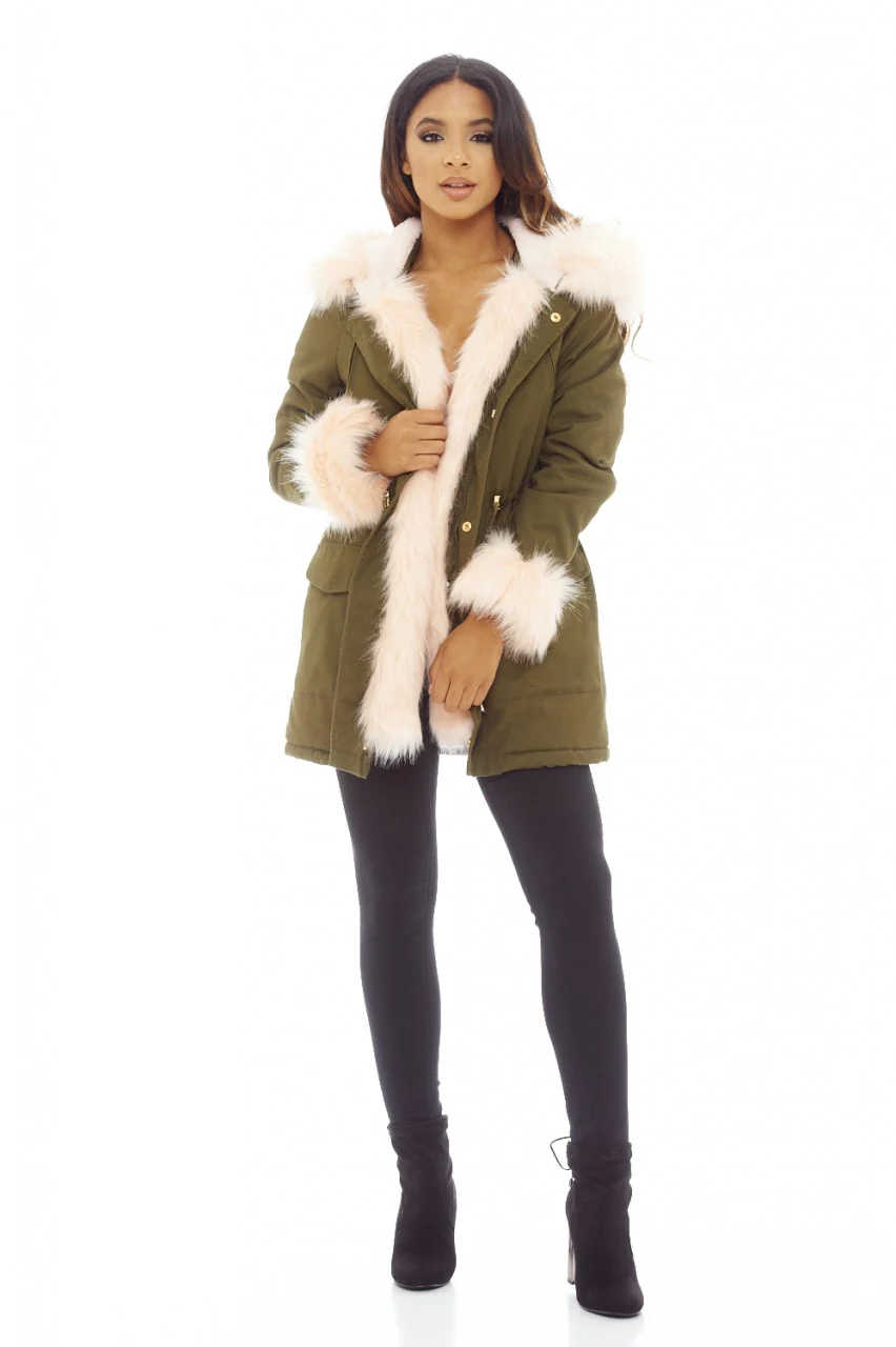 Khaki Parka Jacket - Image 2
