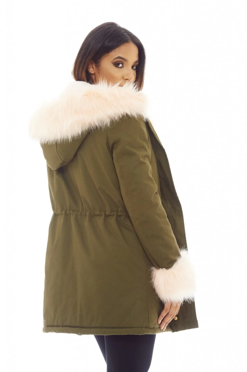 Khaki Parka Jacket - Image 4