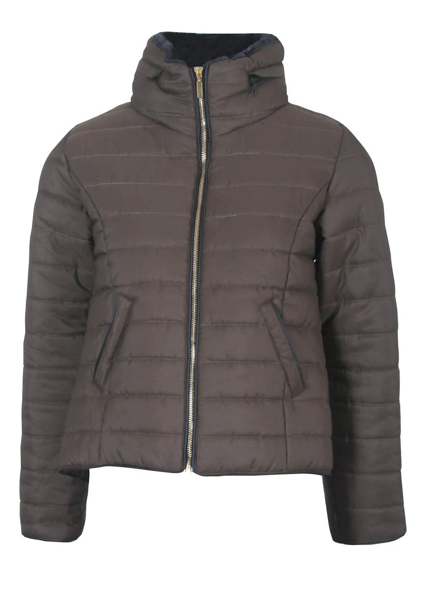 Khaki Puffer Jacket - Image 4