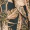 Khaki V Neck Leaf Print Dress - Image 6