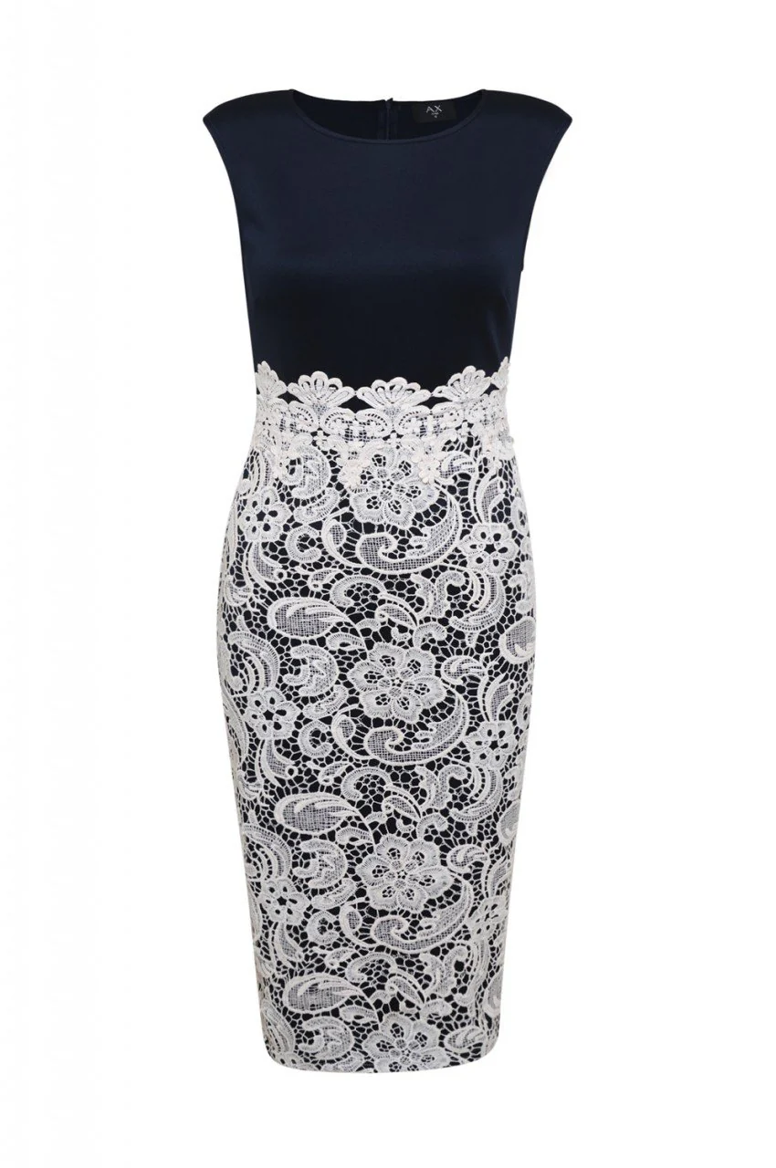 Lace Bodycon Midi Dress - Image 5