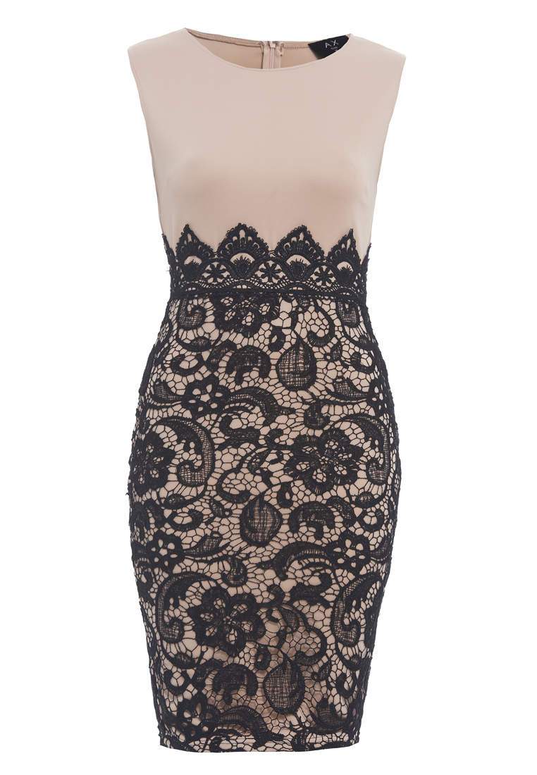 Lace Bottom Bodycon Midi Dress - Image 6