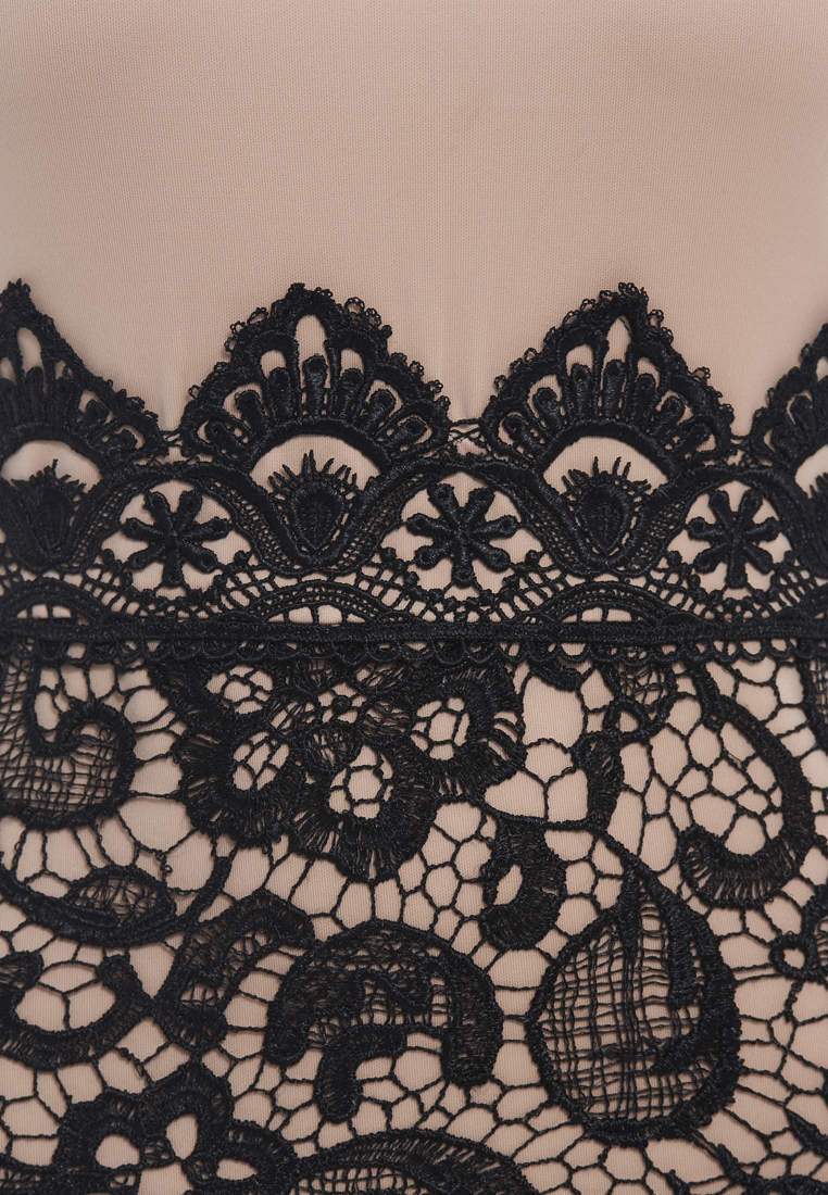 Lace Bottom Bodycon Midi Dress - Image 8