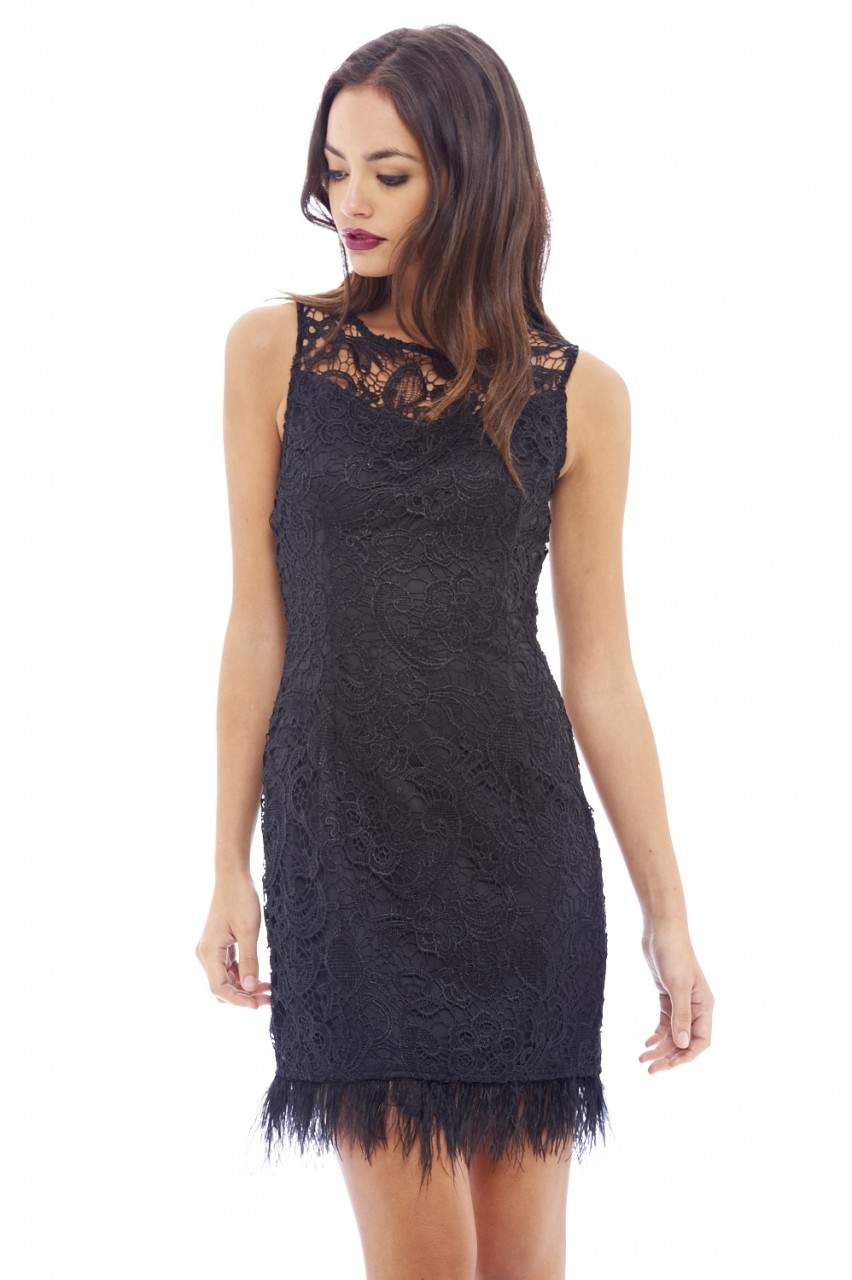 Lace Crochet Detail Bodycon Dress - Image 3