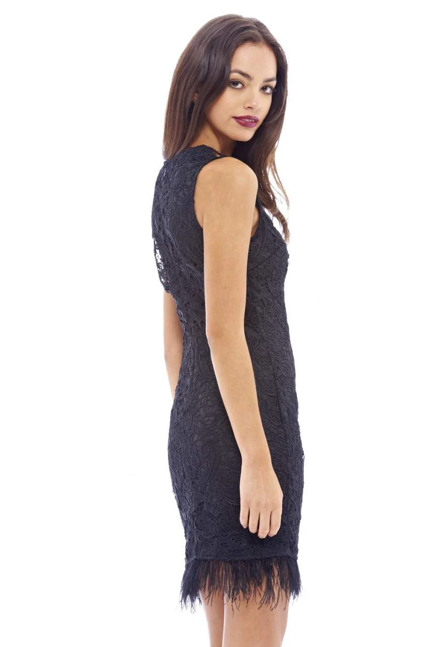 Lace Crochet Detail Bodycon Dress - Image 4