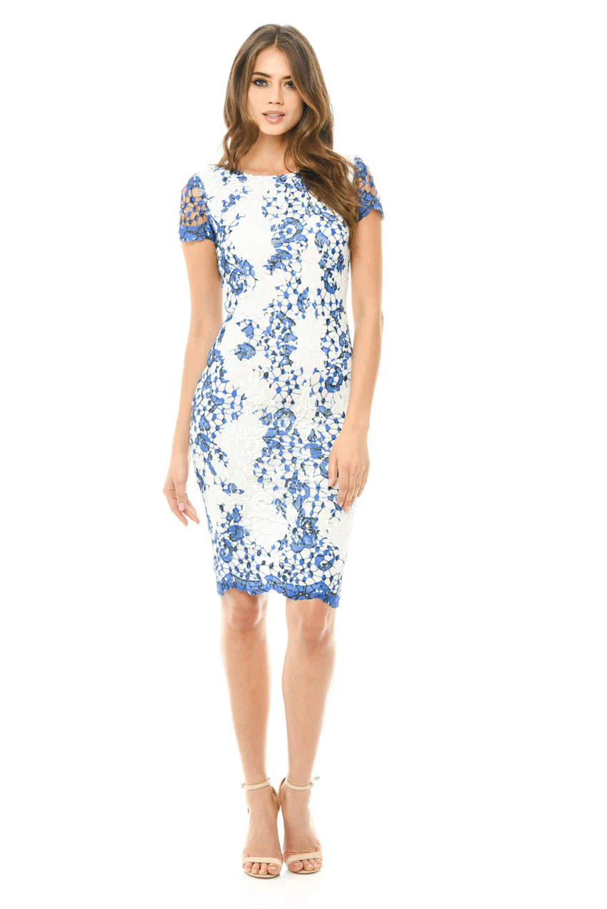 Lace Printed Midi Dress - Image 2