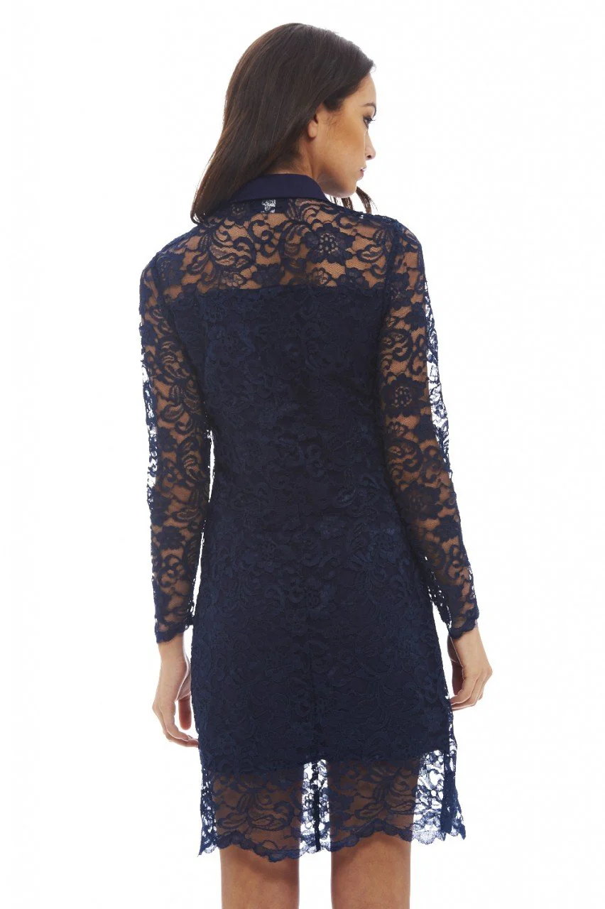 Lace Shirt Dress - Image 3