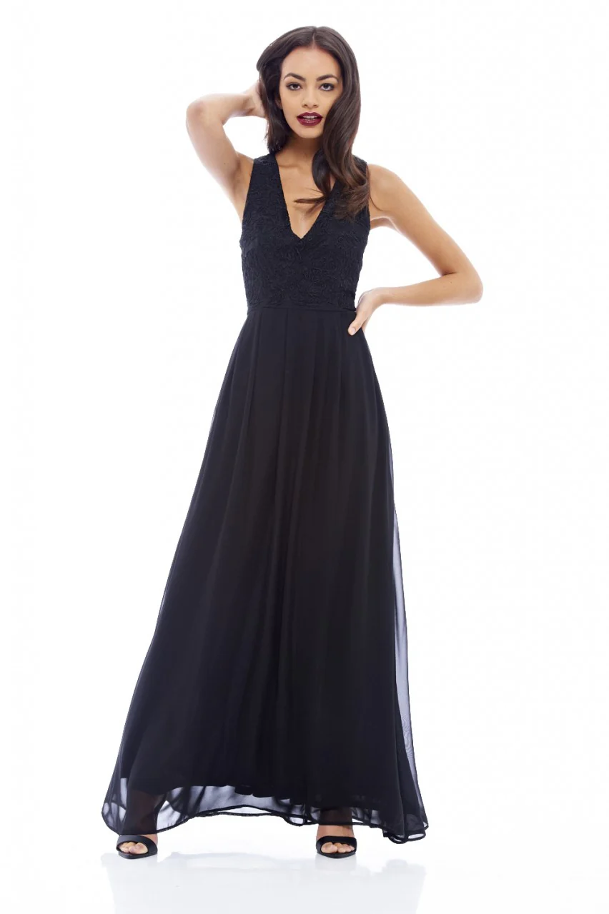 Lace Top Maxi Dress - Image 2