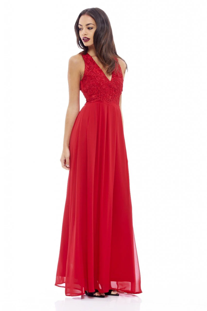 Lace Top Maxi Dress - Image 2
