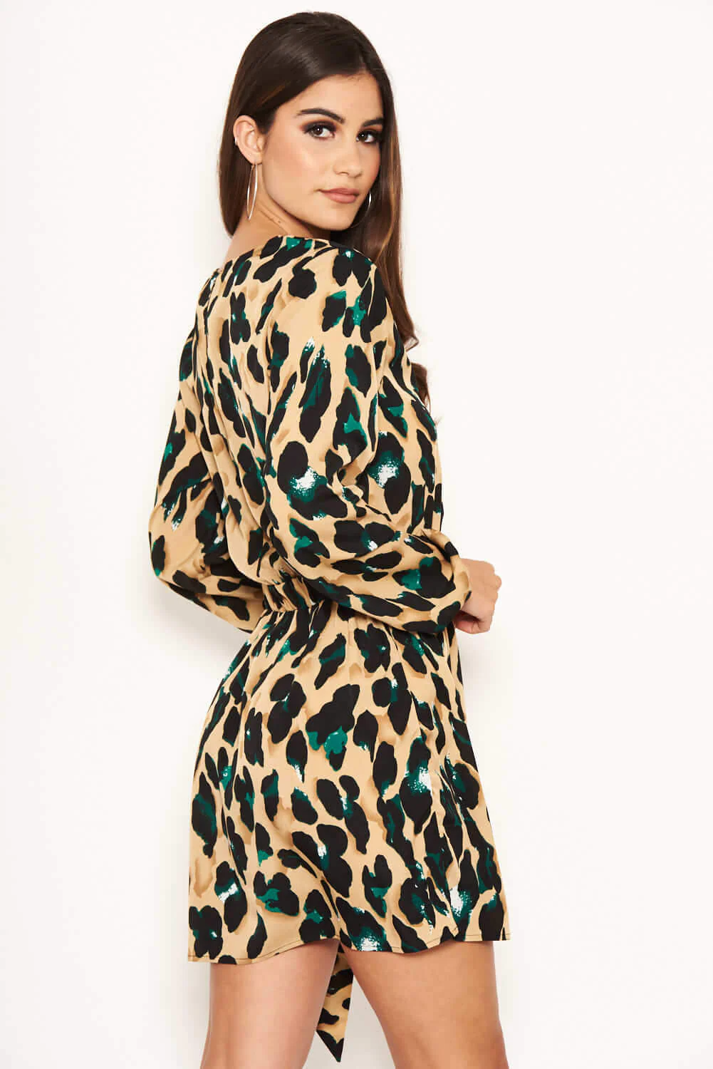 Leopard Print Buckle Waist Shift Dress - Image 5