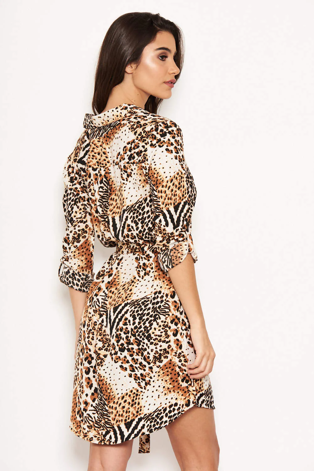 Leopard Print Shirt Dress - Image 3
