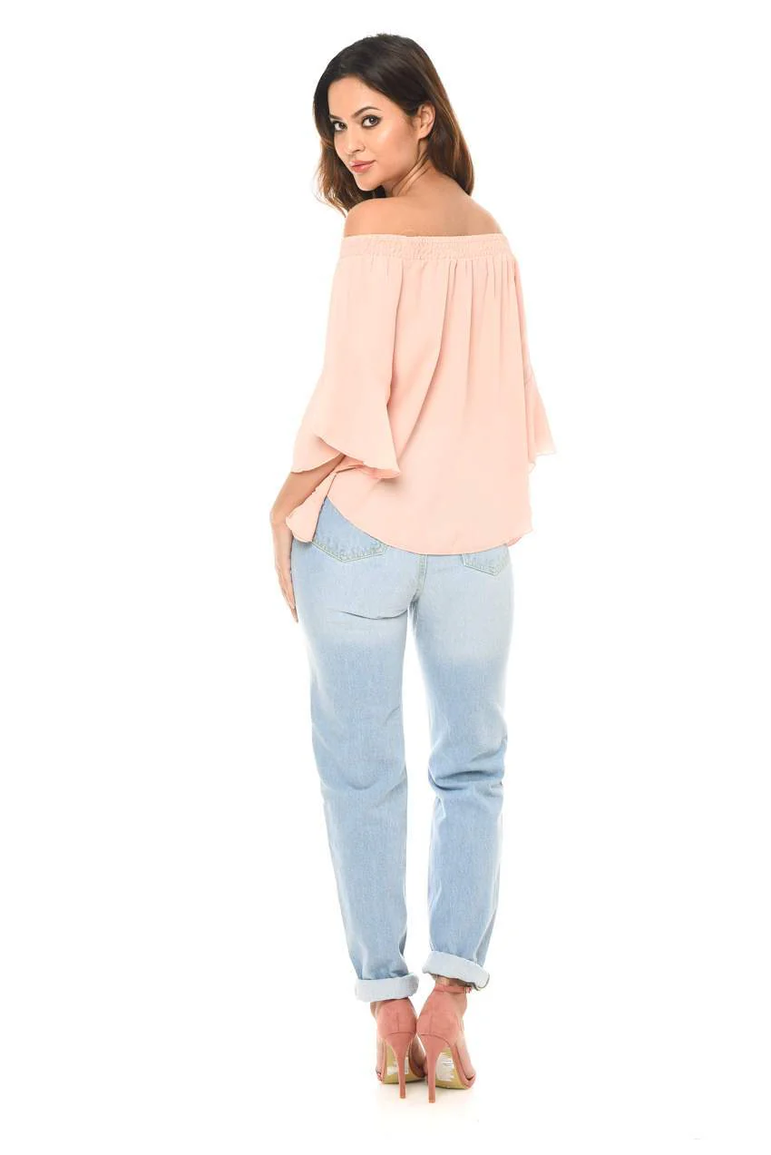 Light Blue Ripped Loose Jeans - Image 3