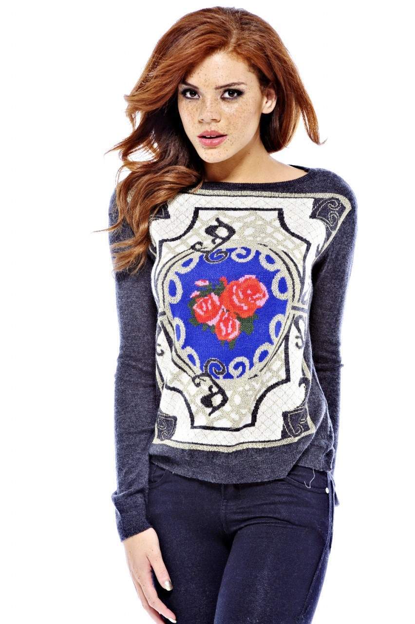 Metallic Rose Knit Jumper - Image 4