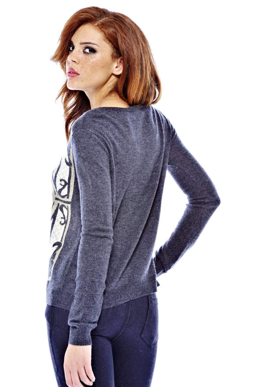 Metallic Rose Knit Jumper - Image 5
