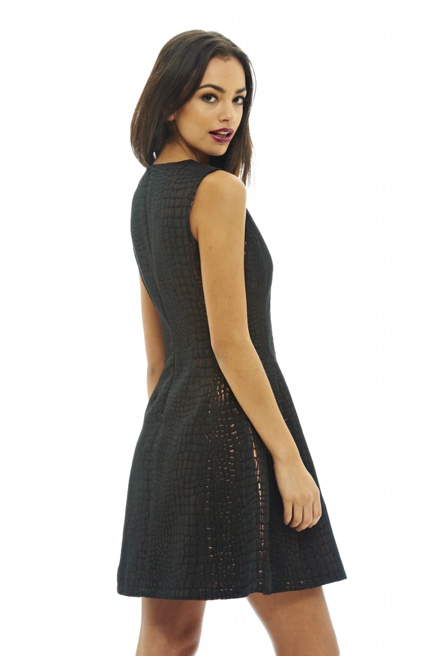 Metallic Skater Dress - Image 3