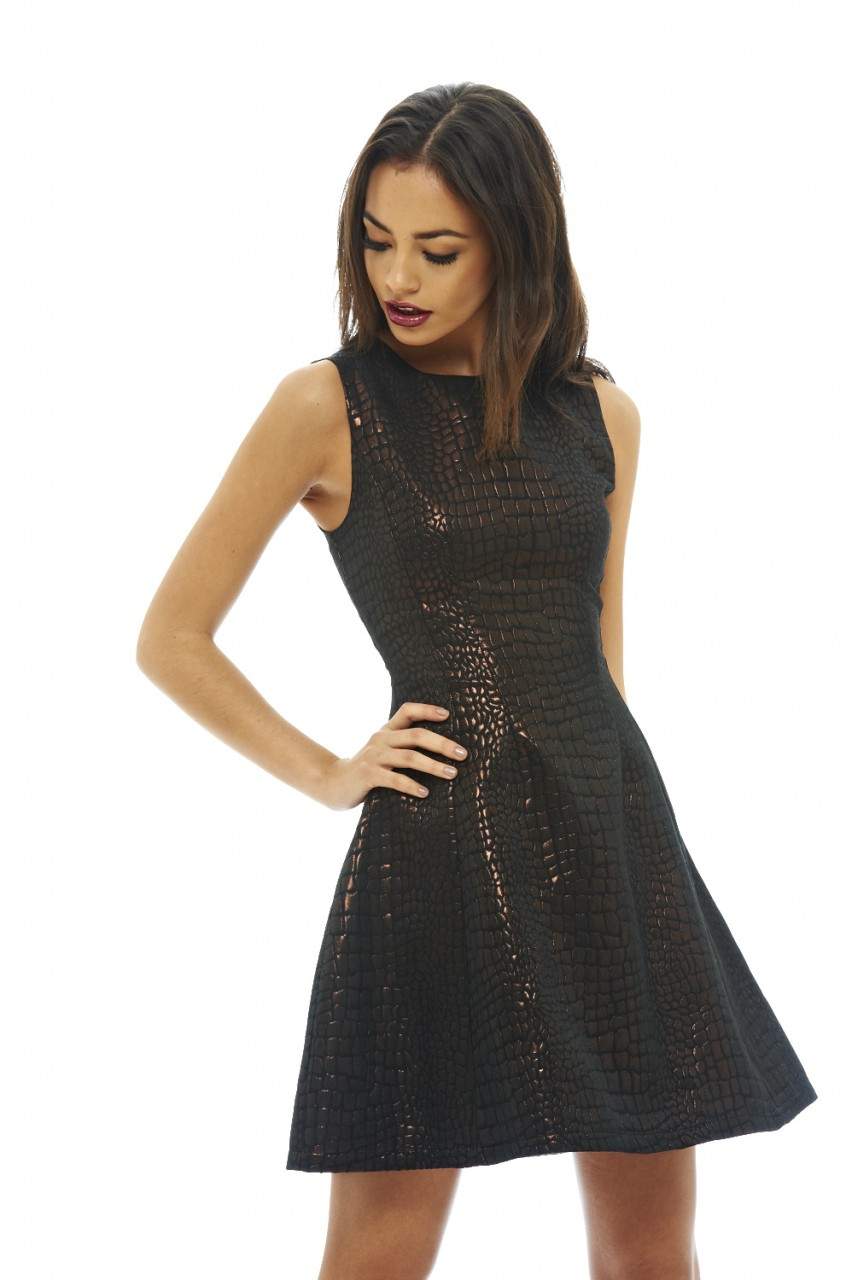 Metallic Skater Dress - Image 5