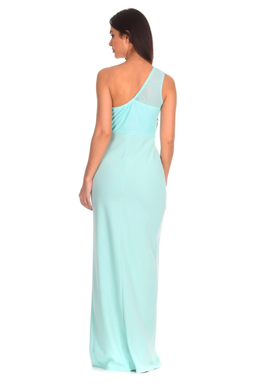 Mint Asymmetric Maxi Dress - Image 2