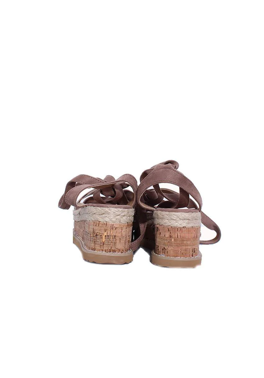 Mocha Lace Up Flatforms - Image 3