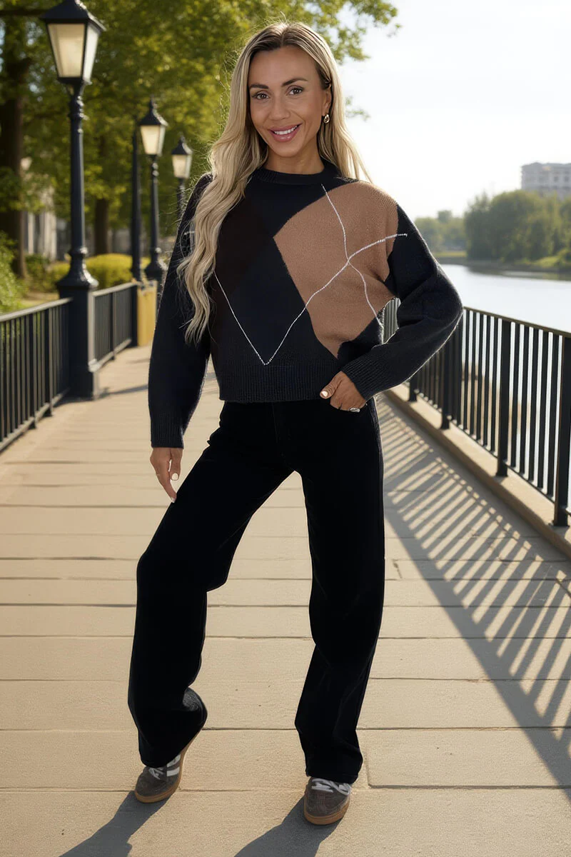 Multi Argyle Crew Neck Jumper - Image 2