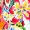 Multi Garden Print Racer Neck Frill Hem Midi Dress - Image 6