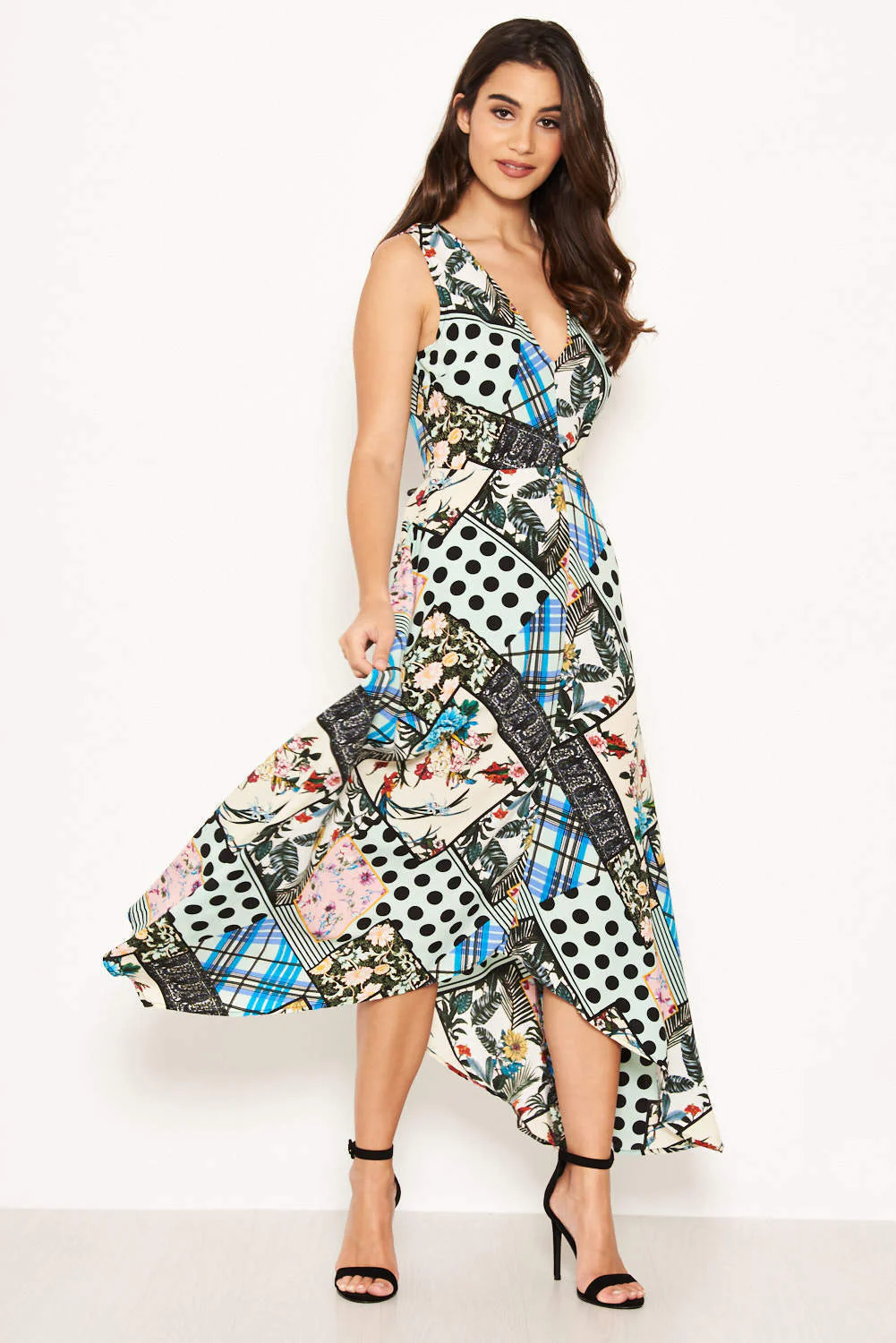 Multi V Neck Maxi Dress - Image 3