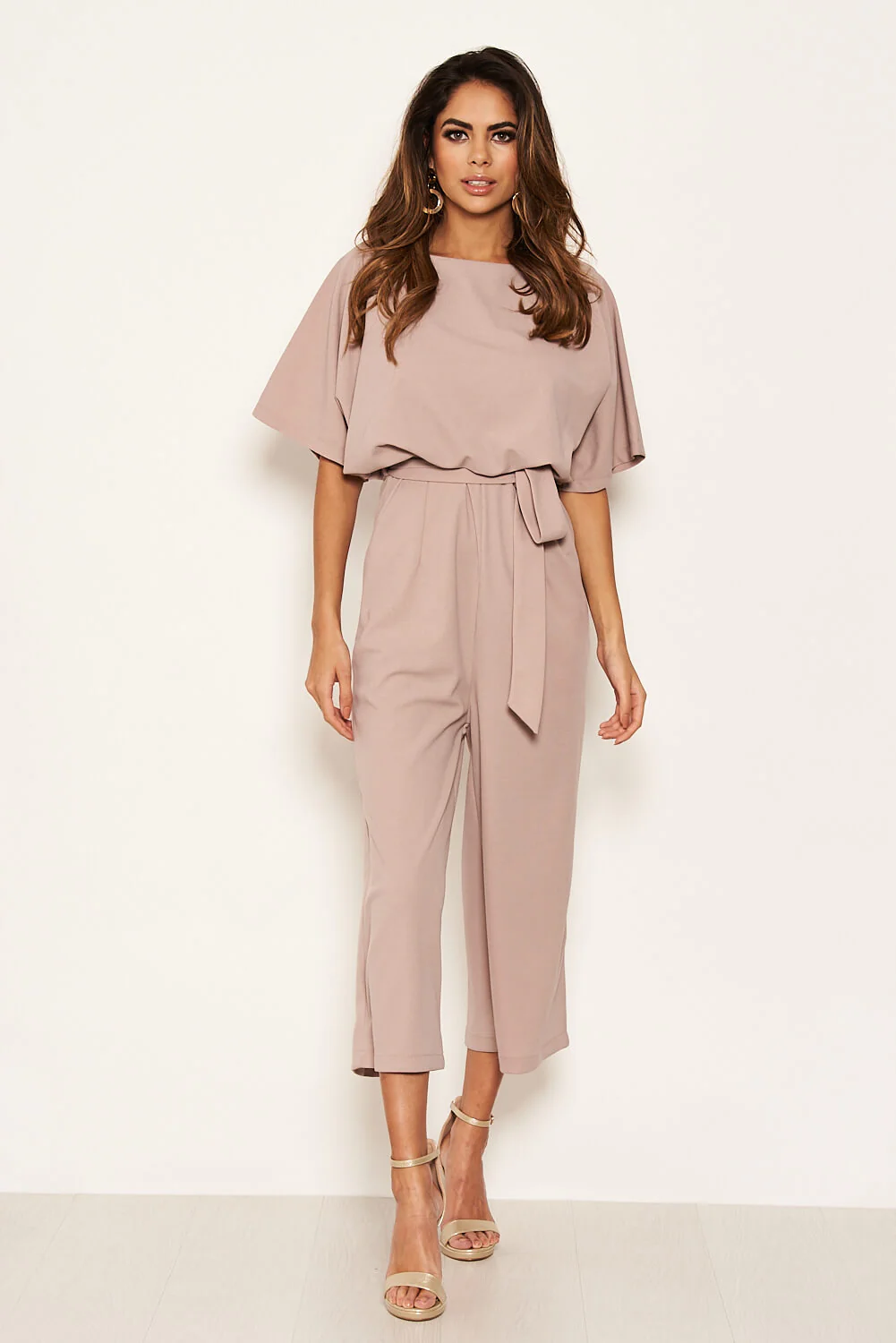 Mushroom Tie Waist Culotte Jumpsuit - Image 4