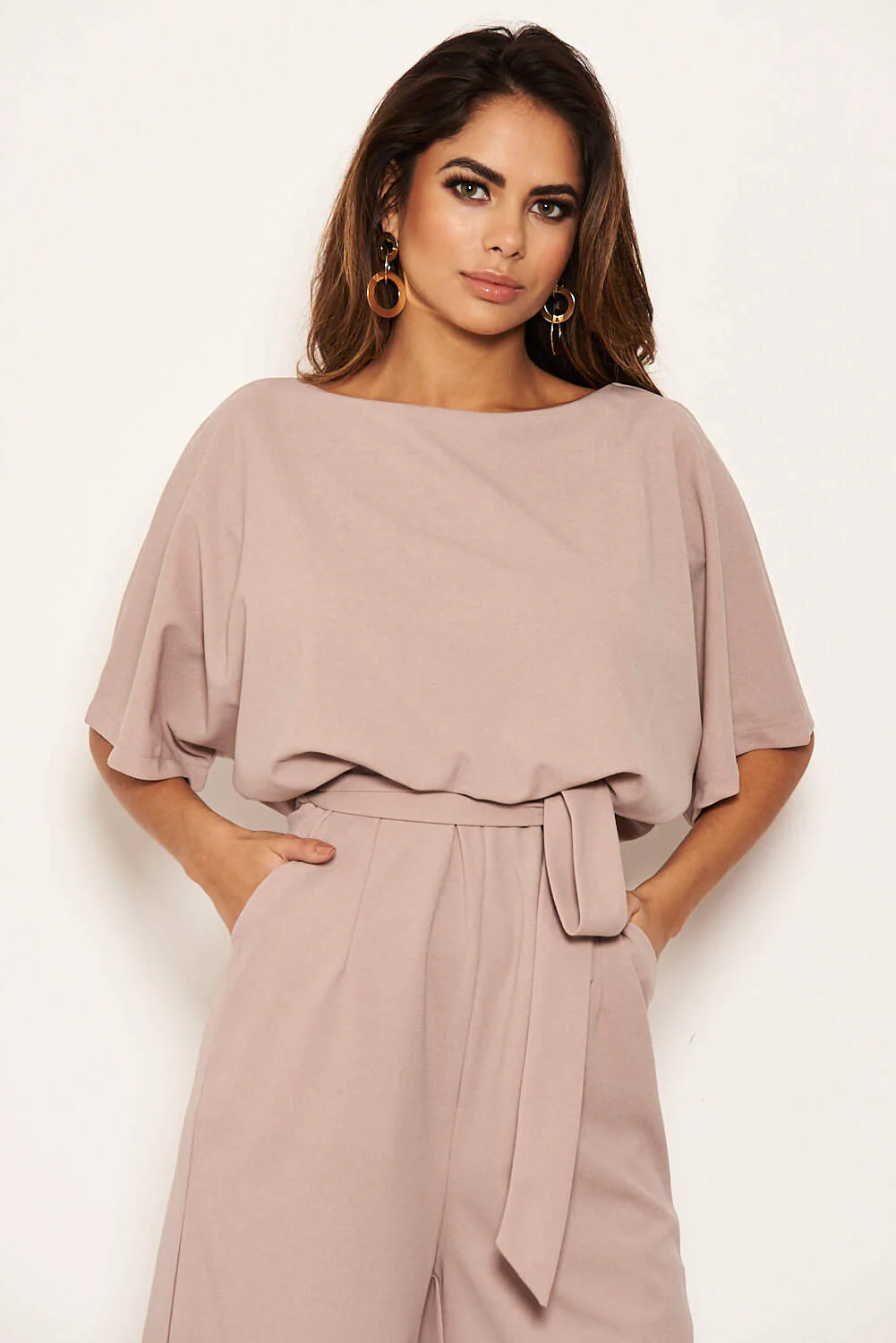 Mushroom Tie Waist Culotte Jumpsuit - Image 5