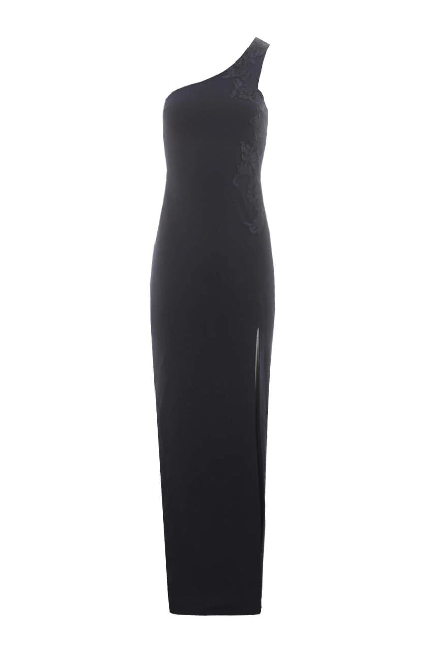 Navy Asymmetric Maxi Dress - Image 4