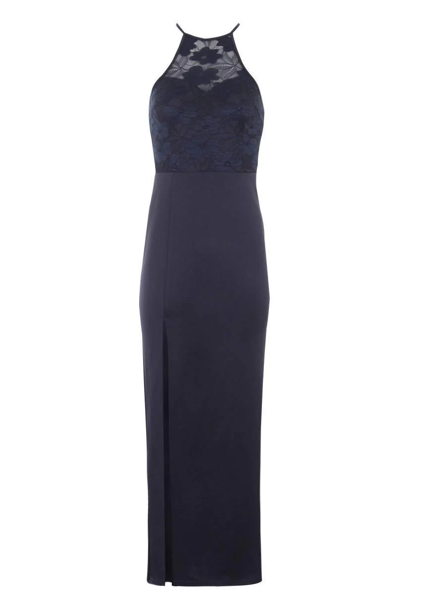 Navy Lace Top Maxi Dress - Image 4