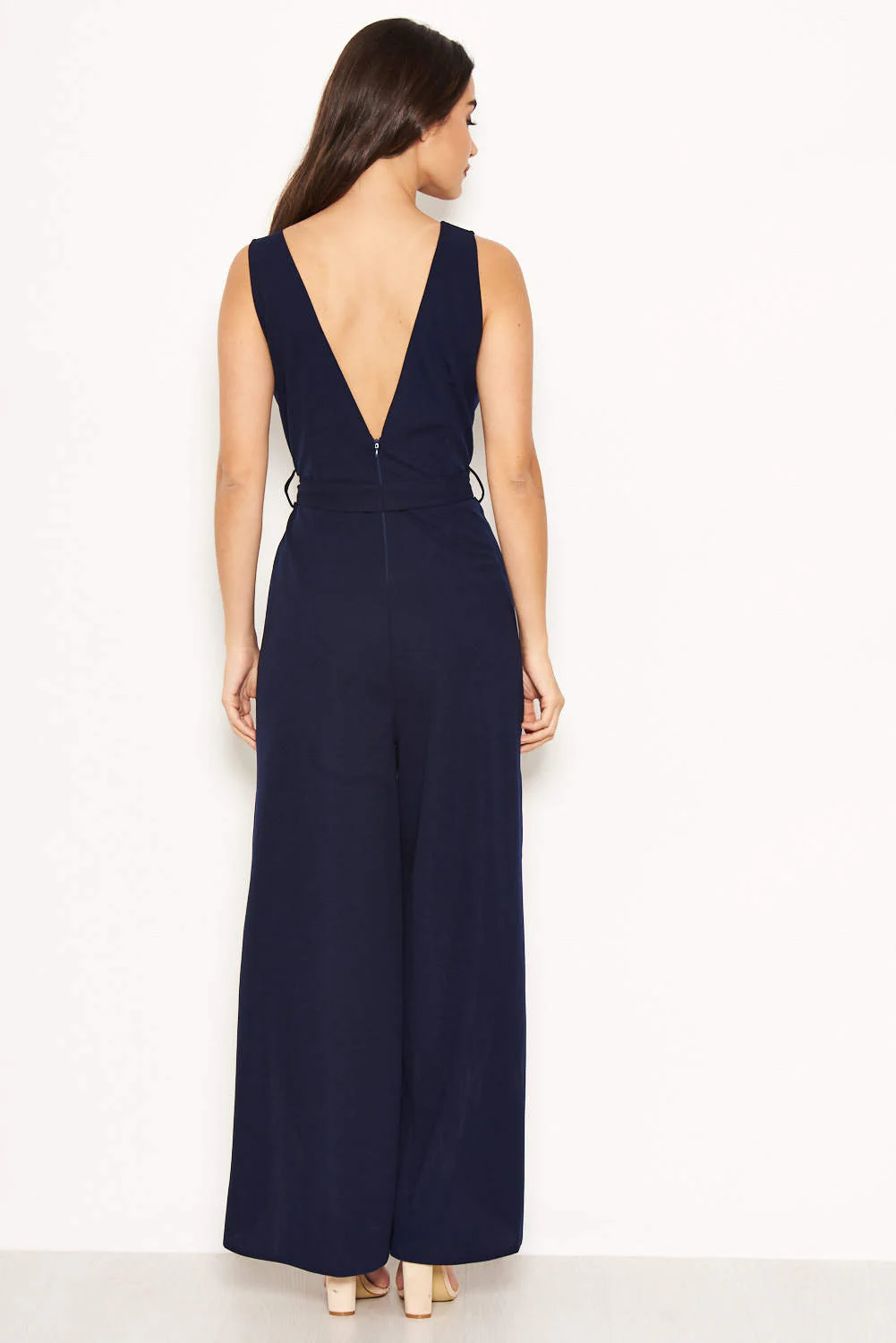 Navy Split Leg Jumpsuit - Image 2