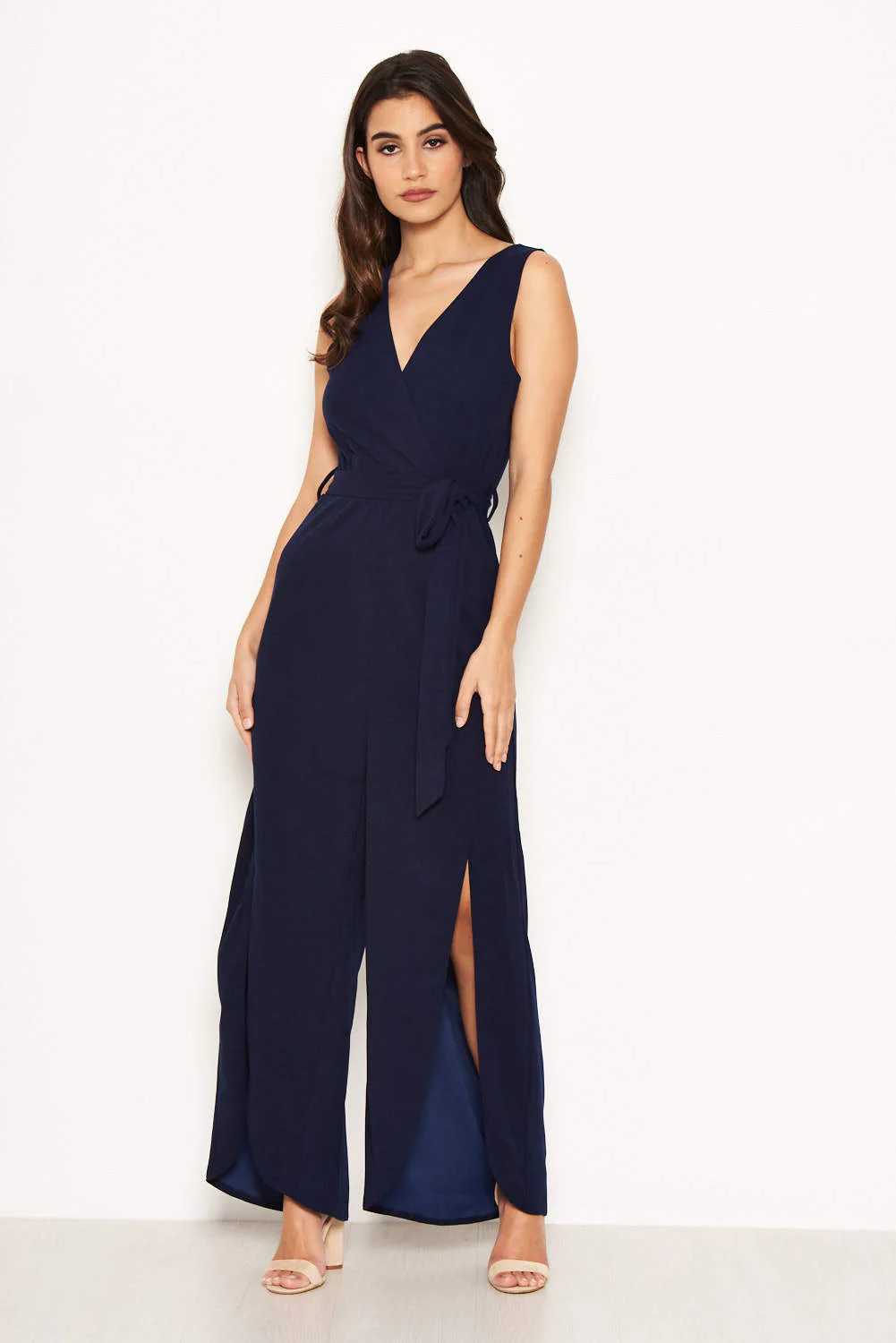 Navy Split Leg Jumpsuit - Image 3