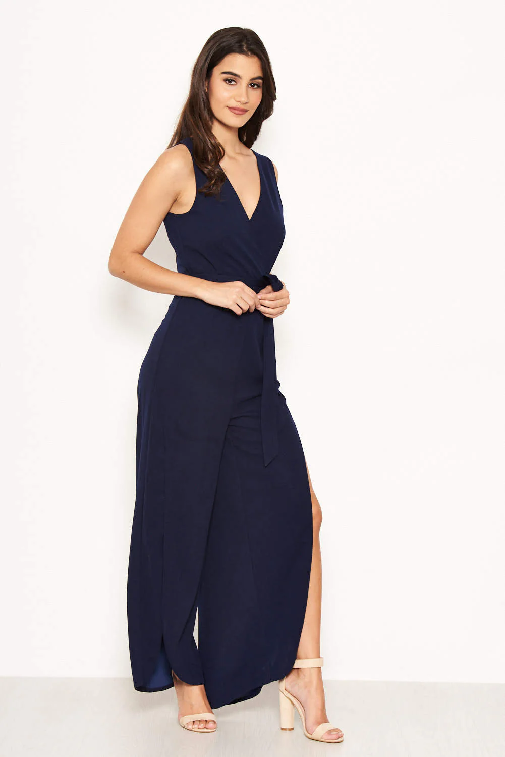 Navy Split Leg Jumpsuit - Image 4