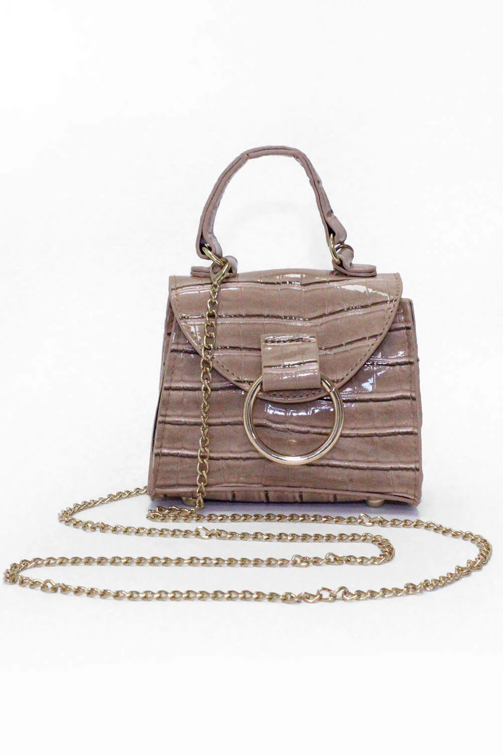 Nude Croc Ring Micro Mini Bag - Image 2
