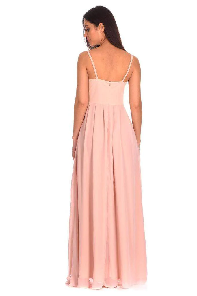Nude Crochet Top Maxi Dress - Image 3