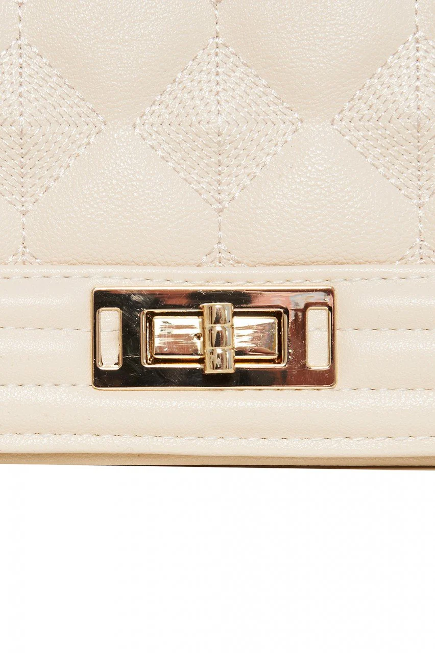 Nude Mini Quilted Handbag - Image 4