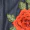 Off The Shoulder Denim Embroidered Dress - Image 5