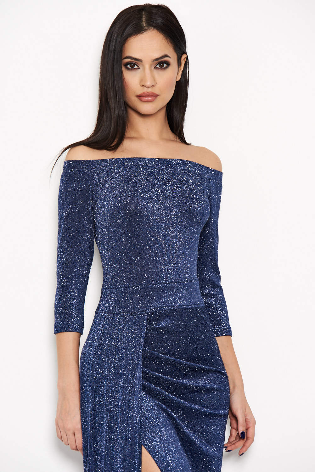 Off The Shoulder Sparkle Maxi Dress - Image 5