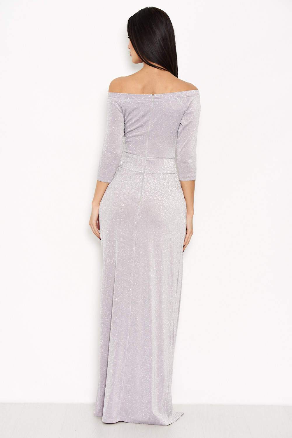 Off The Shoulder Sparkle Maxi Dress - Image 3