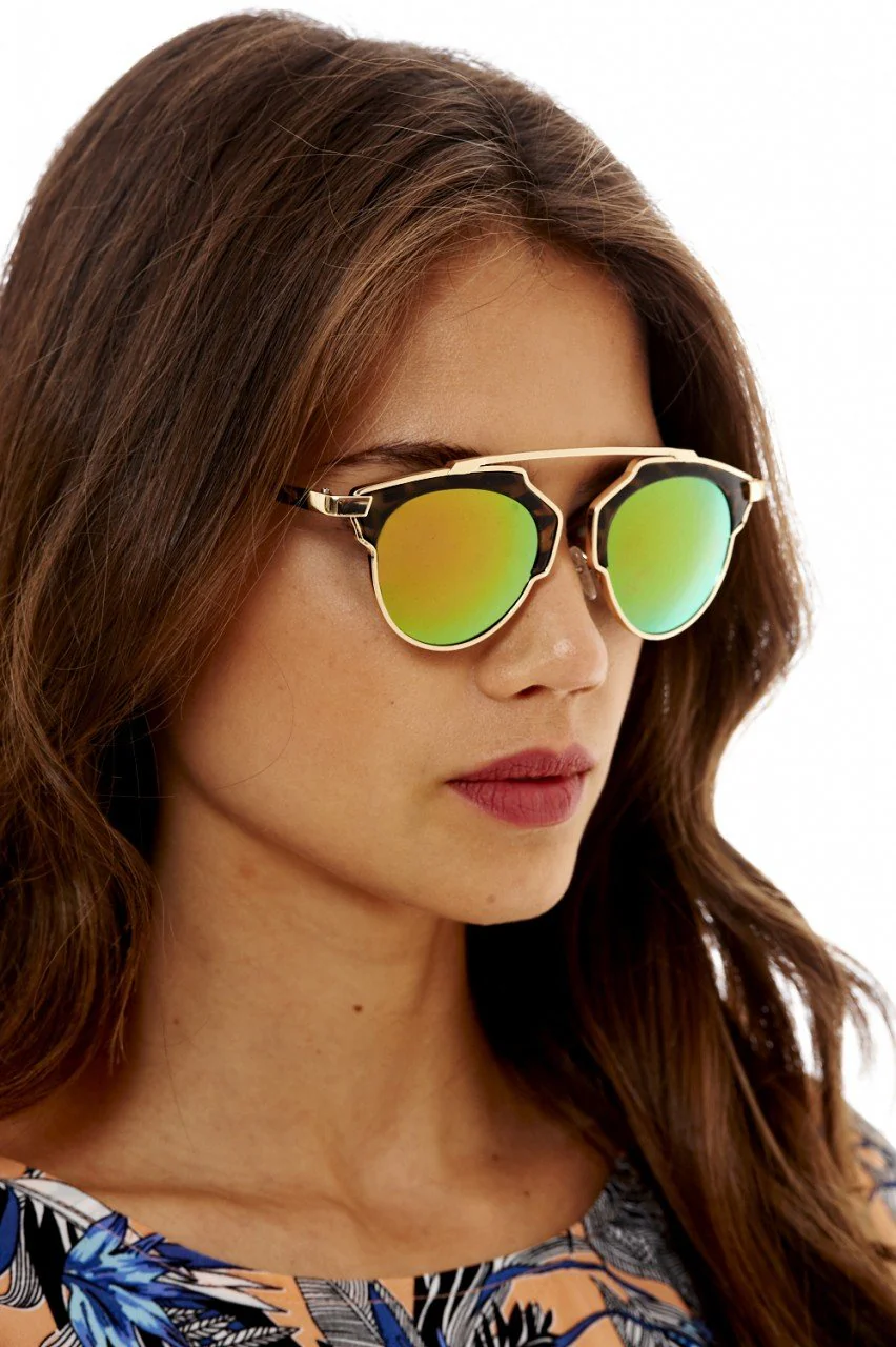 Open Frame             Reflective Sunglasses - Image 2