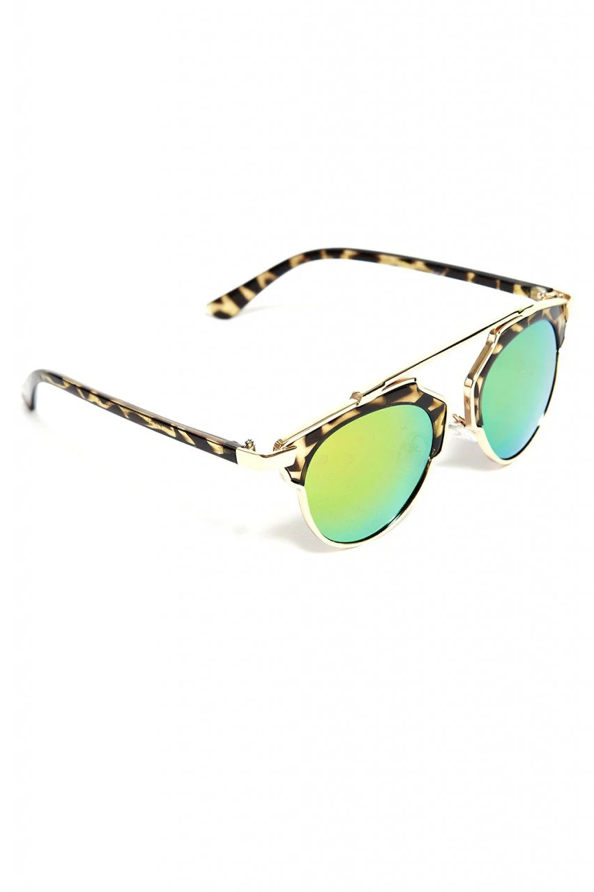 Open Frame             Reflective Sunglasses - Image 4
