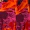 Orange And Purple Abstract Print Wrap Top Skater Mini Dress - Image 6
