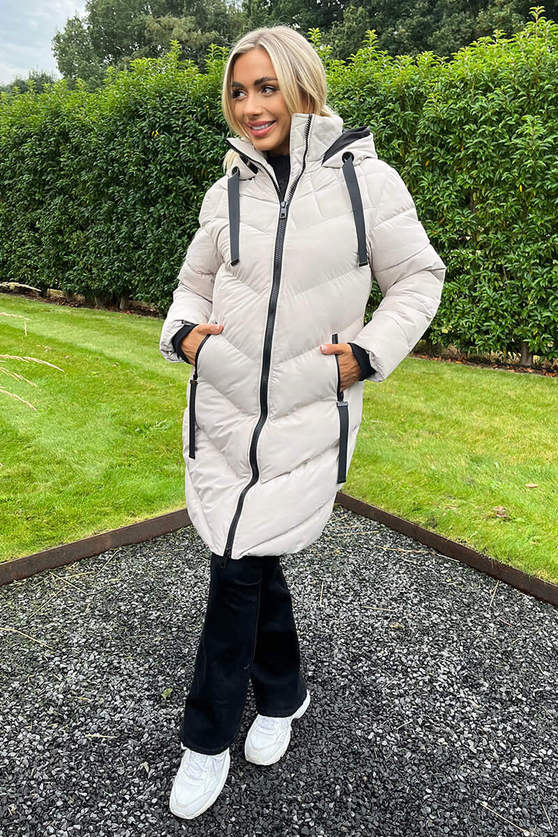 Oyster Long-Line Padded Coat - Image 2