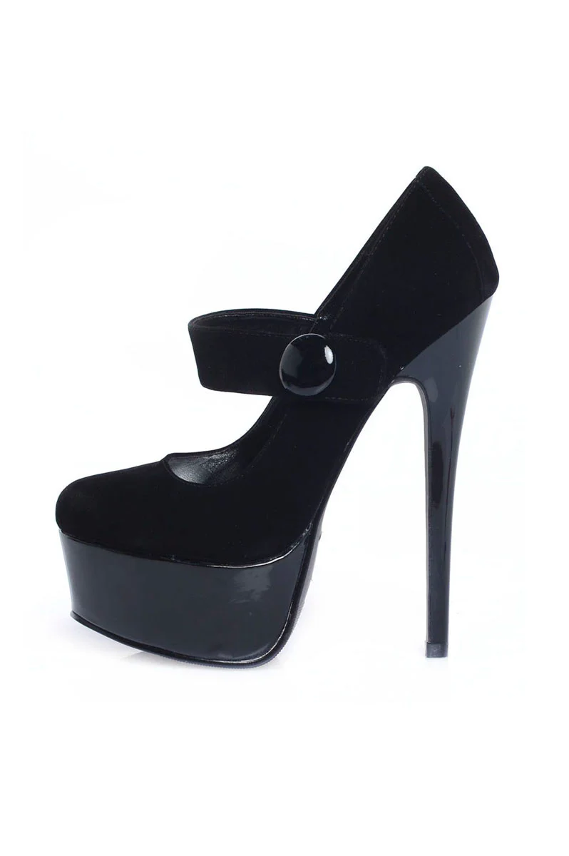 Patent Platform Button Heel - Image 2