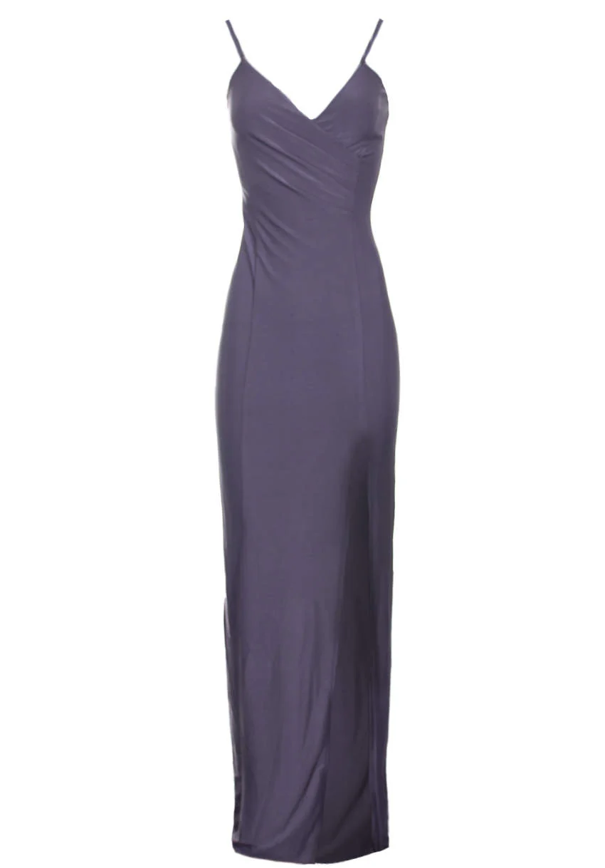 Pewter Slinky Maxi Dress - Image 4