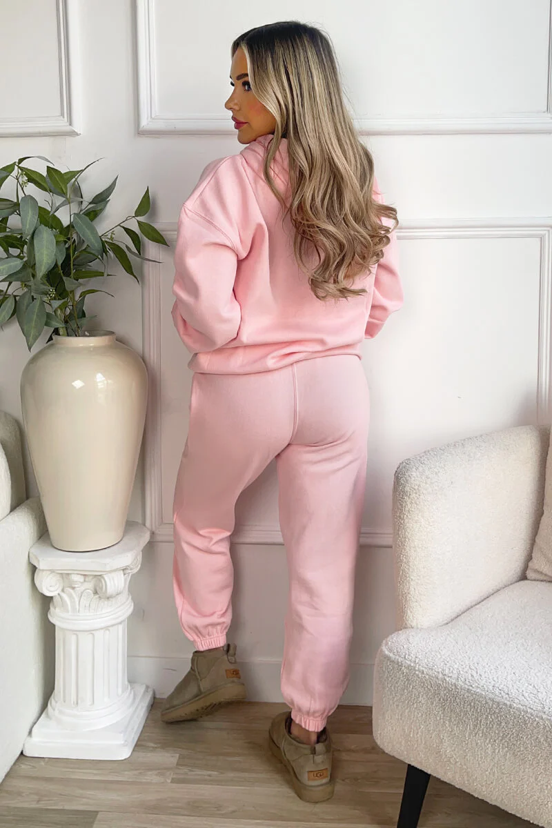 Pink Atelier Embroidered Slogan Hoodie Lounge Set - Image 4