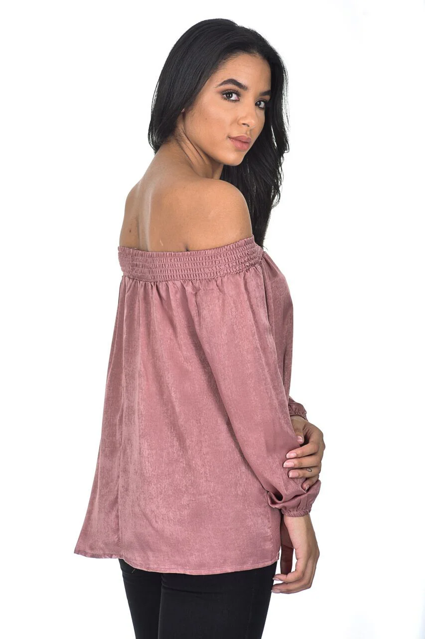 Pink Bardot Top - Image 3